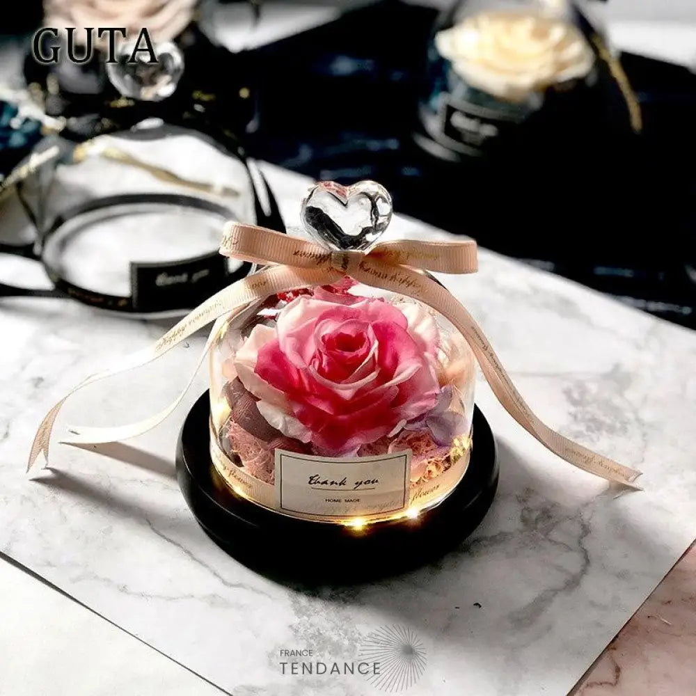 Bouton De Rose éternelle Sous Verre - Best Seller |