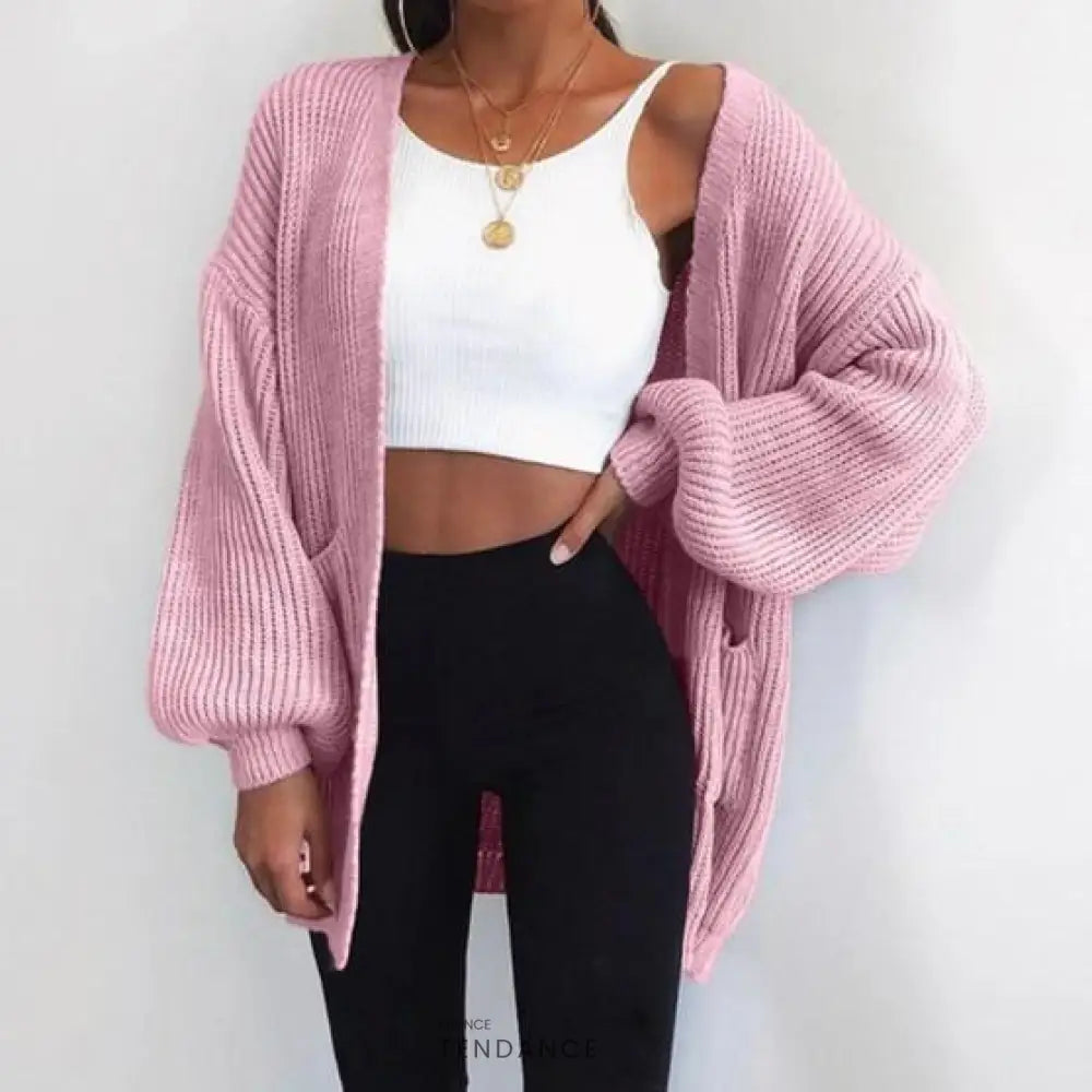 Cardigan Côtelé à Manches Chauve-souris | France-Tendance