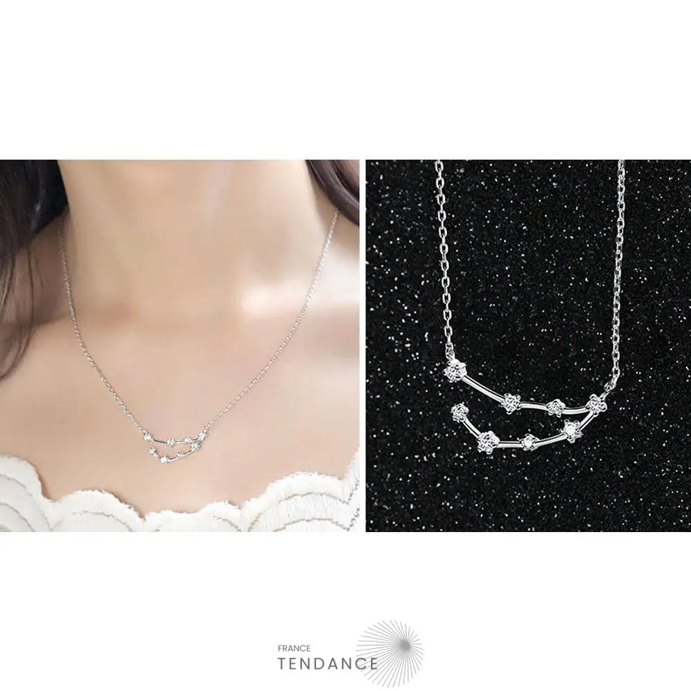Collier Constellation Du Zodiaque En Argent |