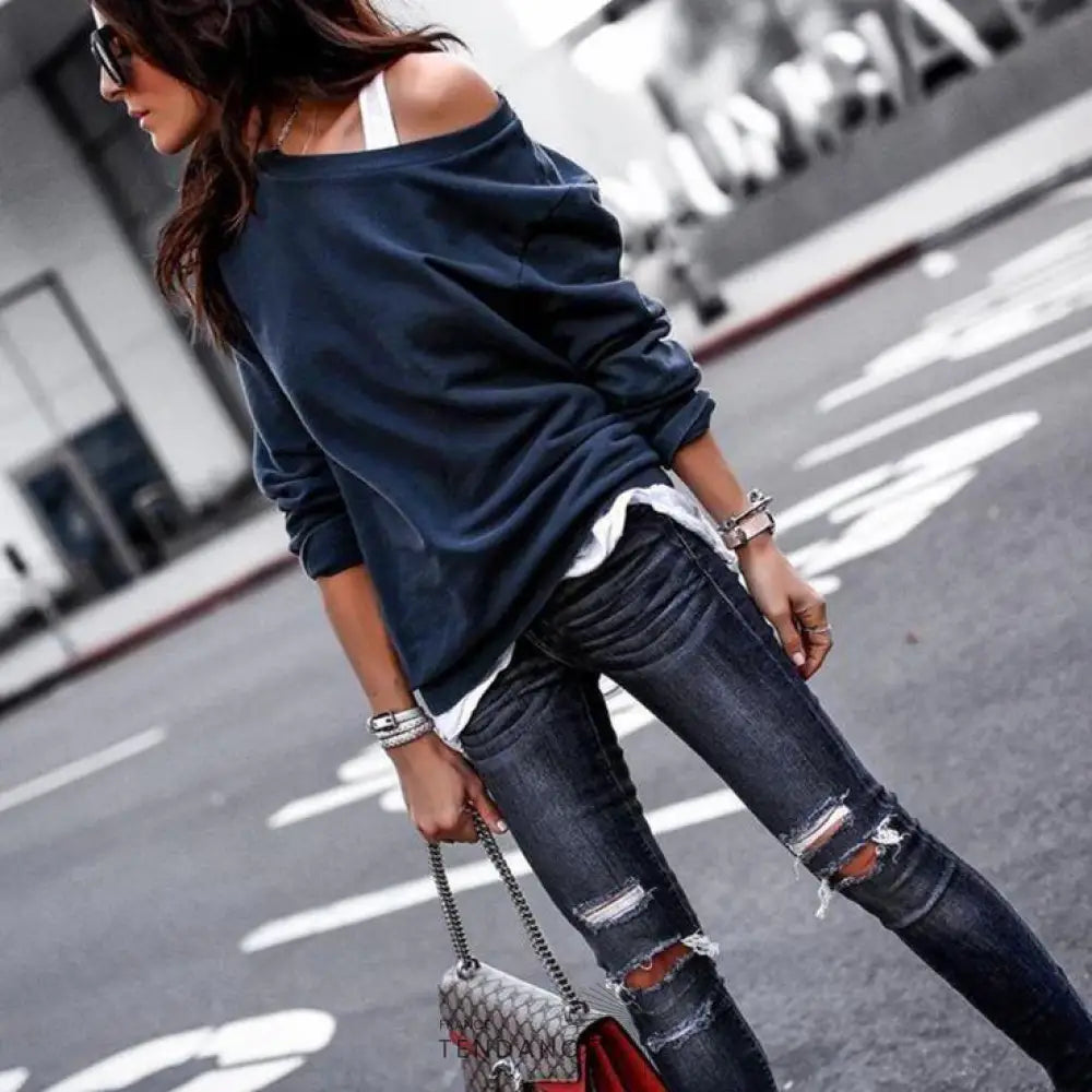 Haut Bardot Manches Longues | France-Tendance