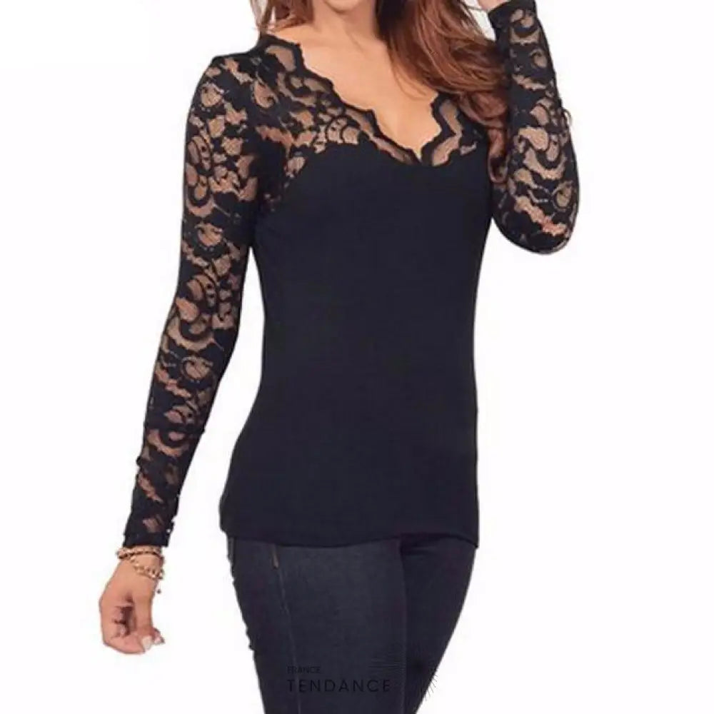 Haut Originale Manches Dentelle | France-Tendance