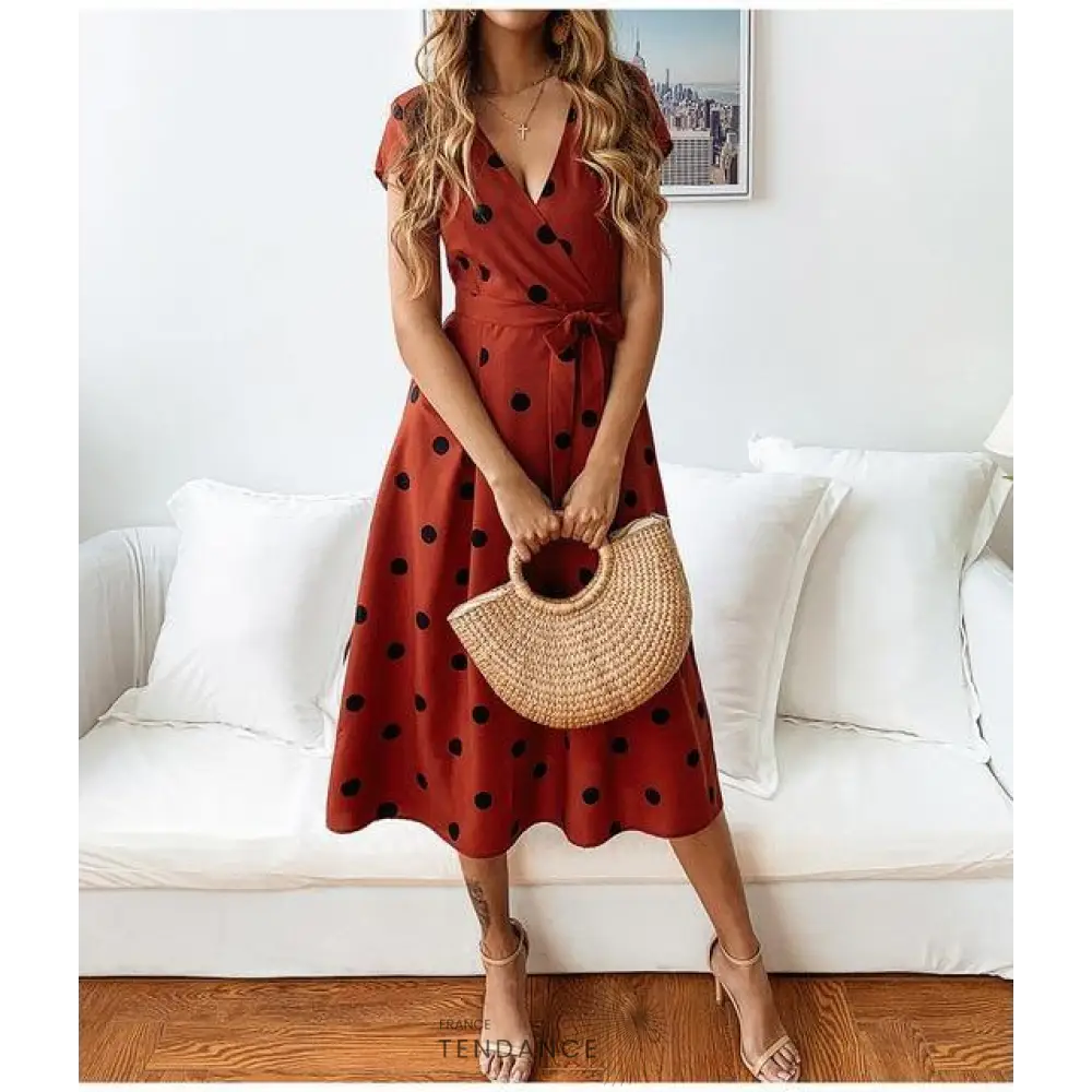 Robe Nouée à Pois 2020 | France-Tendance