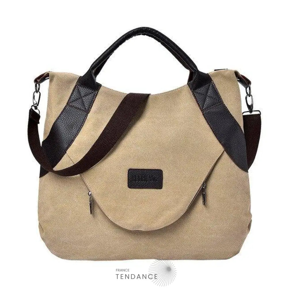 Sac Rétro En Toile Avec Bandoulière | France-Tendance