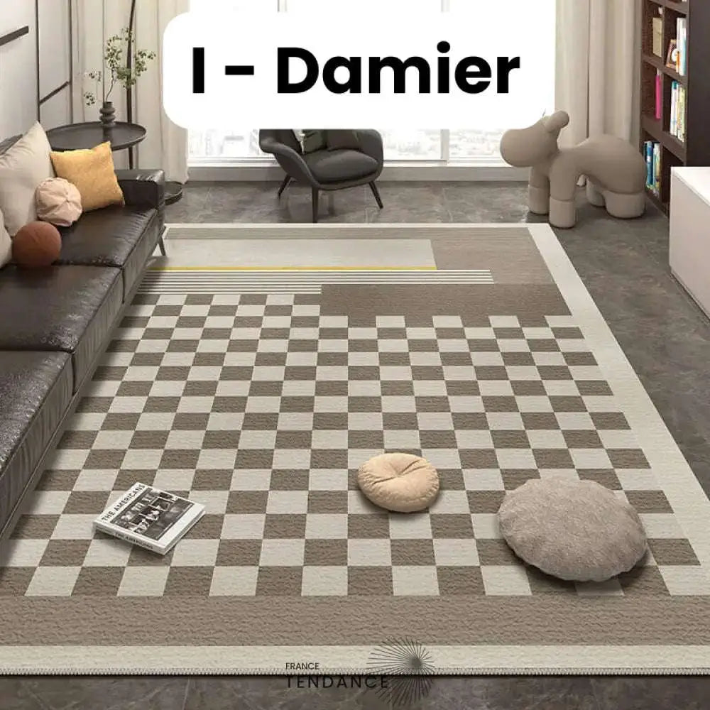 Tapis Magique Intachable | Incroyable Mais Vrai! I - Damier / Paillasson (0.4X0.6M) Salon