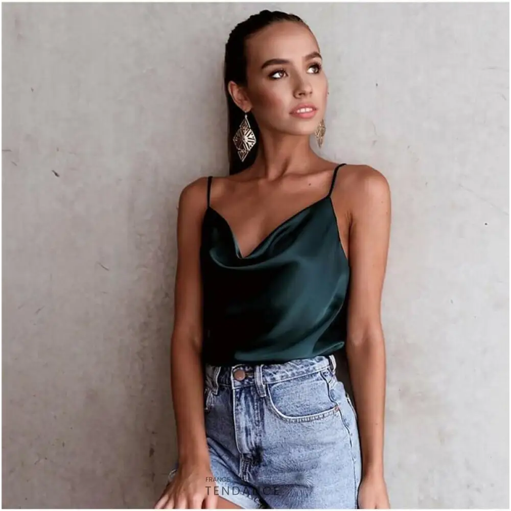 Top élégant Effet Satin Chic | France-Tendance
