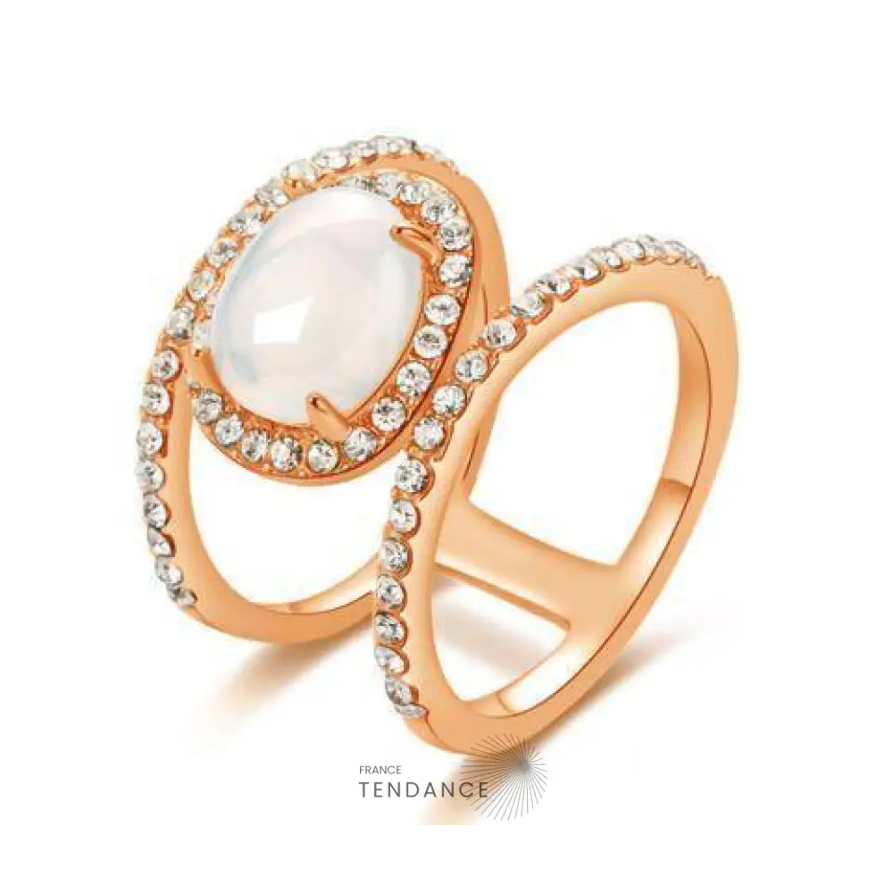 Bague De Guérison Naturelle En Pierre Lune | France-Tendance