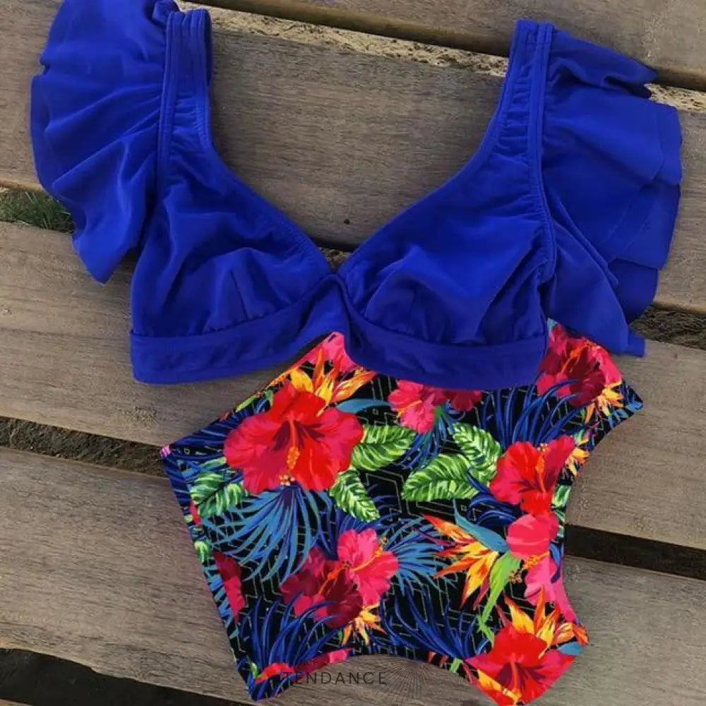 Bikini Floral Deux Pièces | France-Tendance