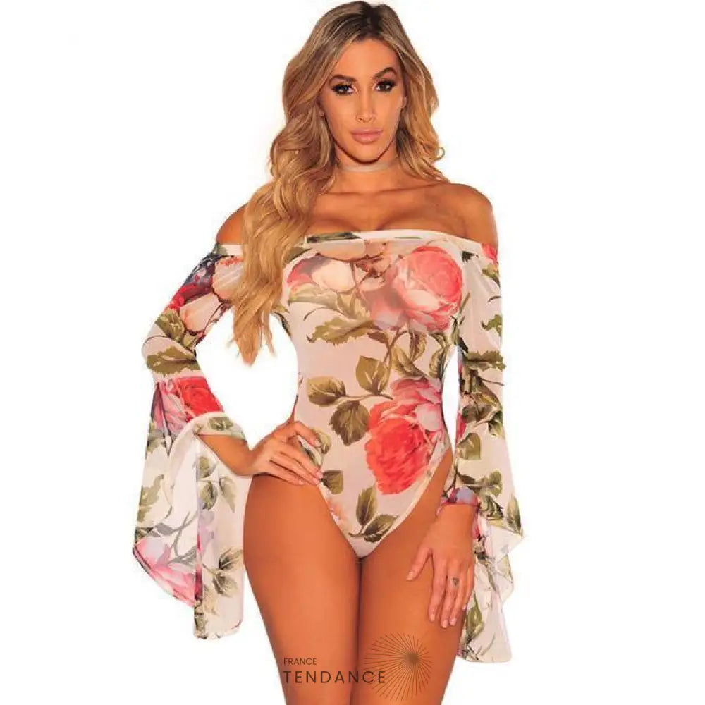 Body Blanc à Fleurs | France-Tendance