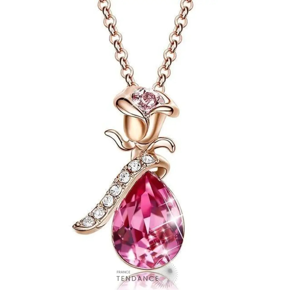 Collier Avec Rose éternelle | France-Tendance