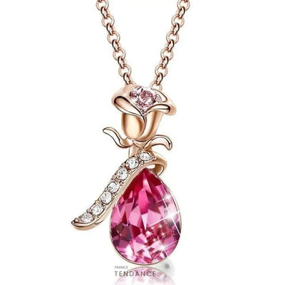 Collier Avec Rose éternelle | France-Tendance