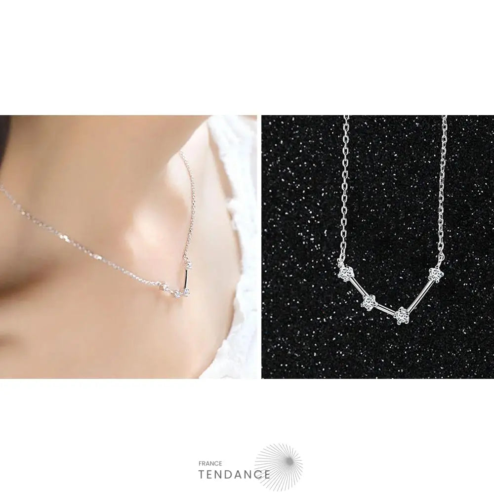 Collier Constellation Du Zodiaque En Argent |