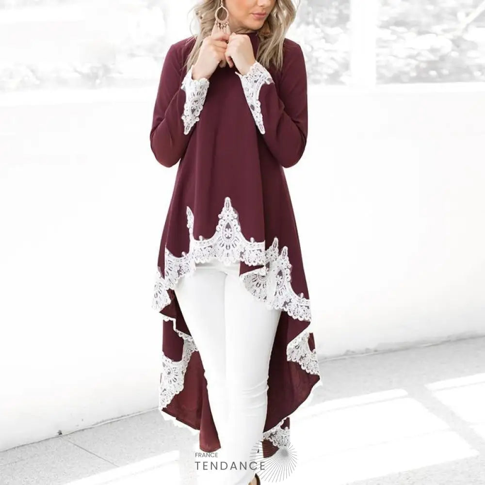 Haut Long En Dentelle | France-Tendance
