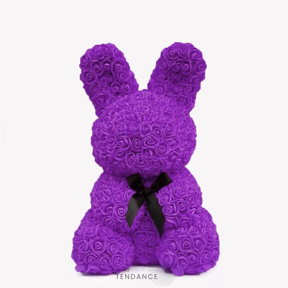 Lapin En Roses Violet | France-Tendance