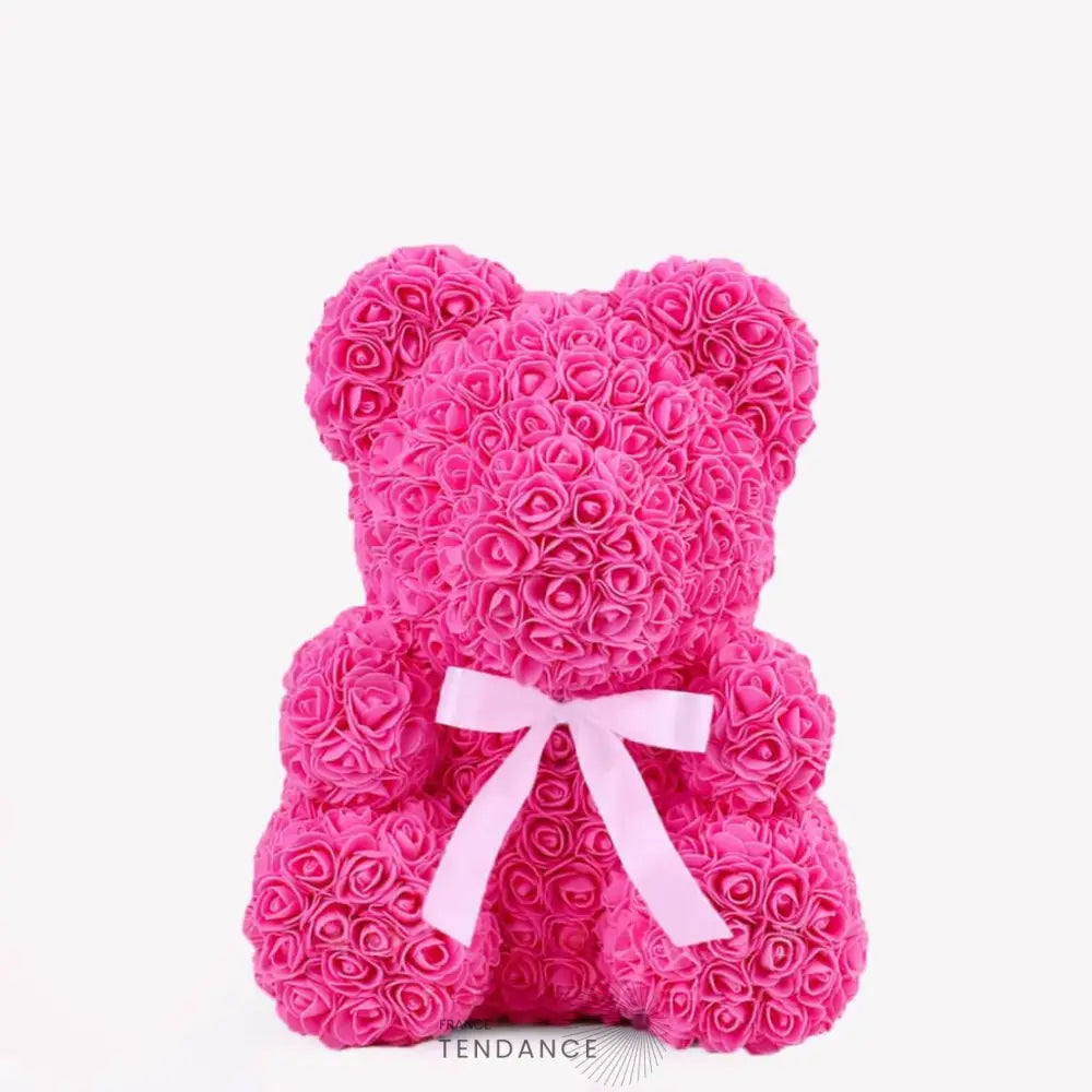 Ours En Roses éternelles Rose (40 Cm) | France-Tendance