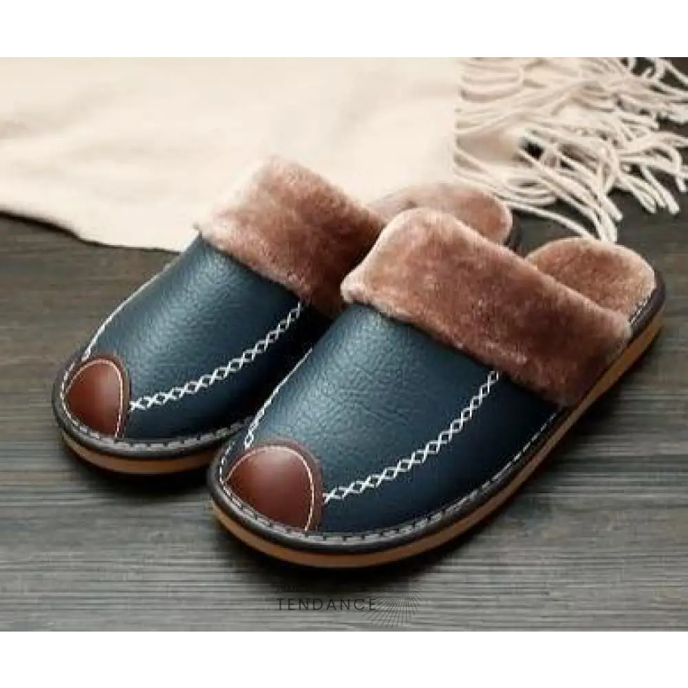 Pantoufles En Cuir | France-Tendance