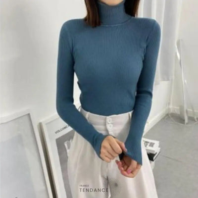 Pull Tricoté à Col Roulé | France-Tendance