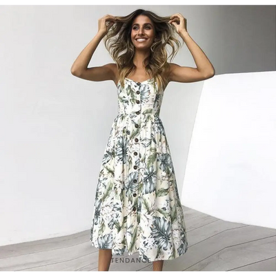 Robe Bohème Midi Imprimée | France-Tendance