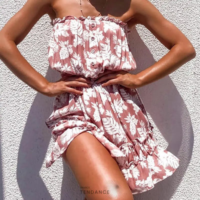 Robe Bustier à Volants | France-Tendance