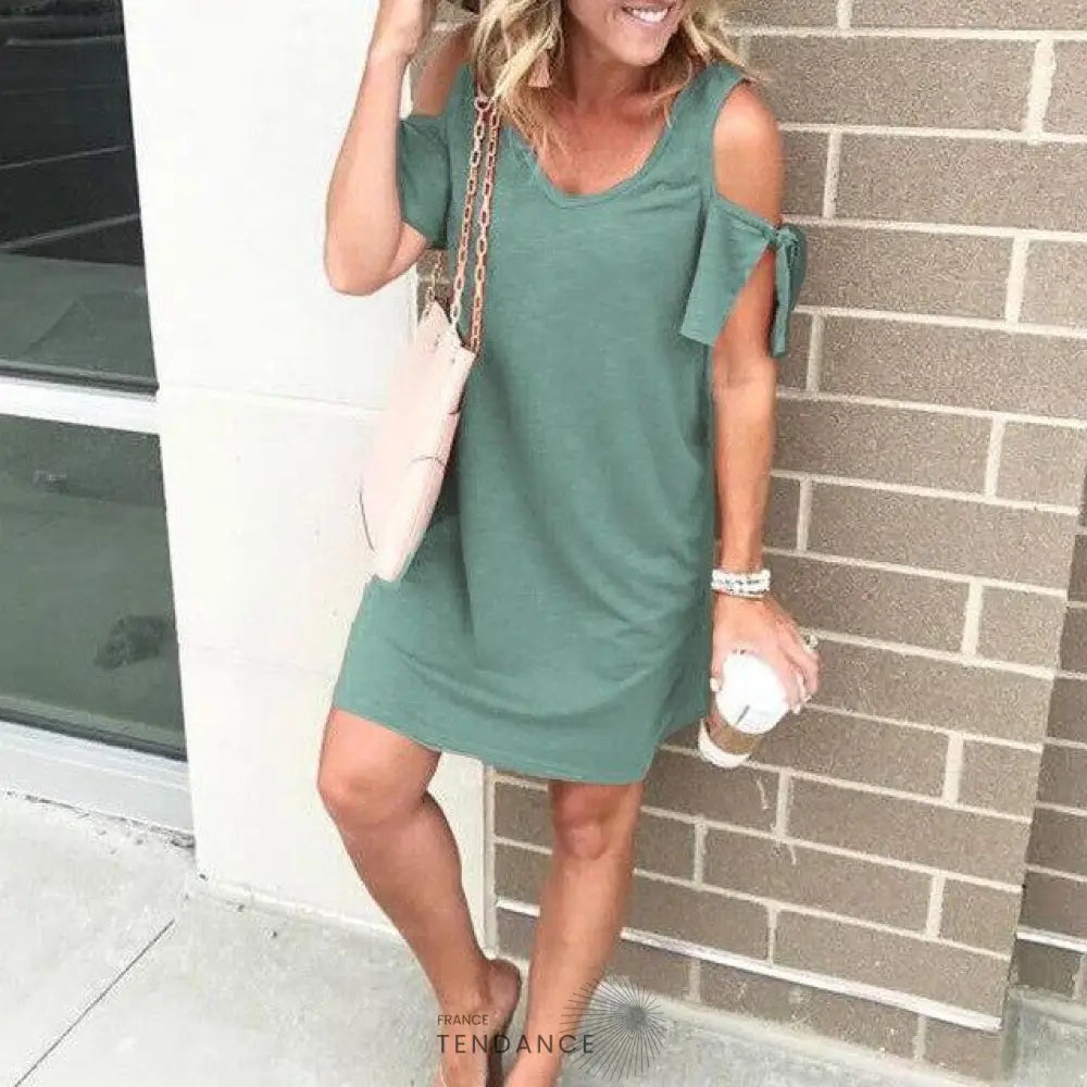 Robe élégante épaules Dénudées | France-Tendance