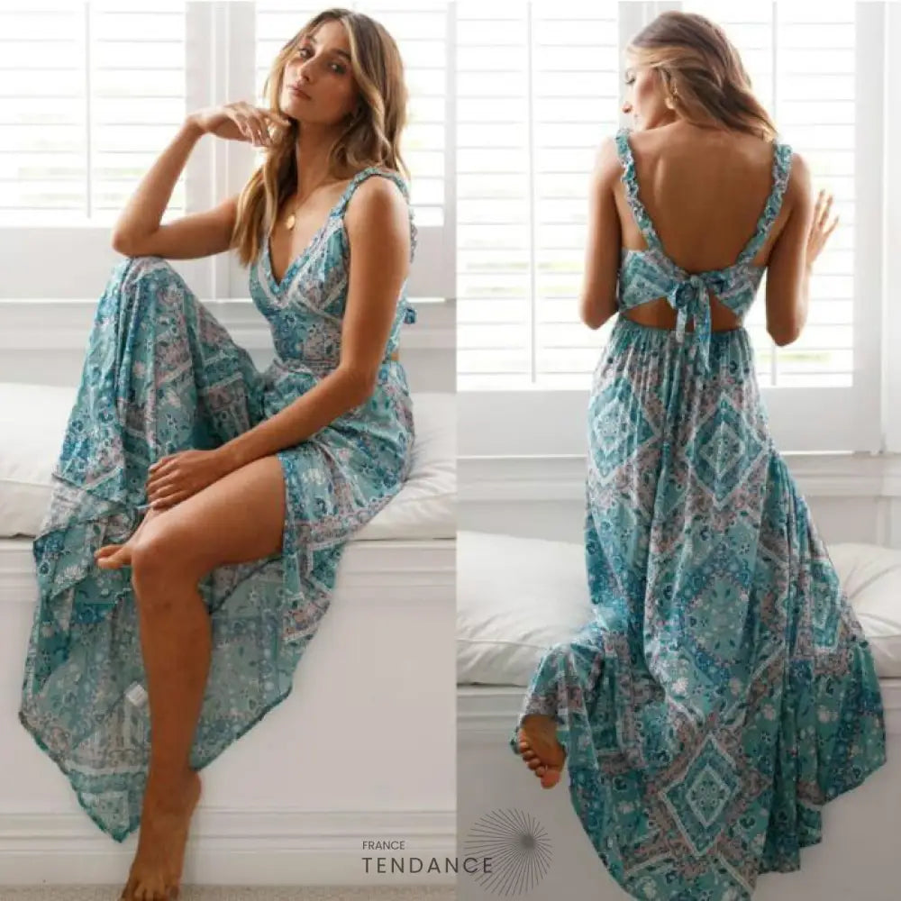 Robe Longue Boho à Nœud | France-Tendance