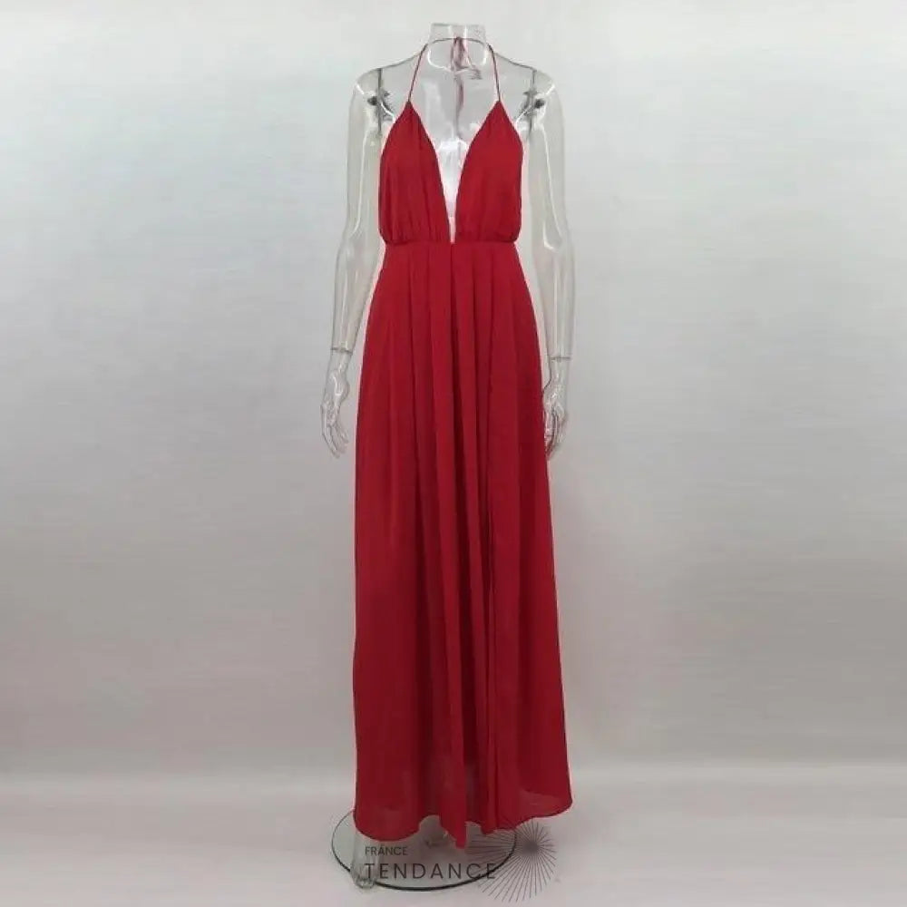 Robe Longue De Soirée Plissée | France-Tendance