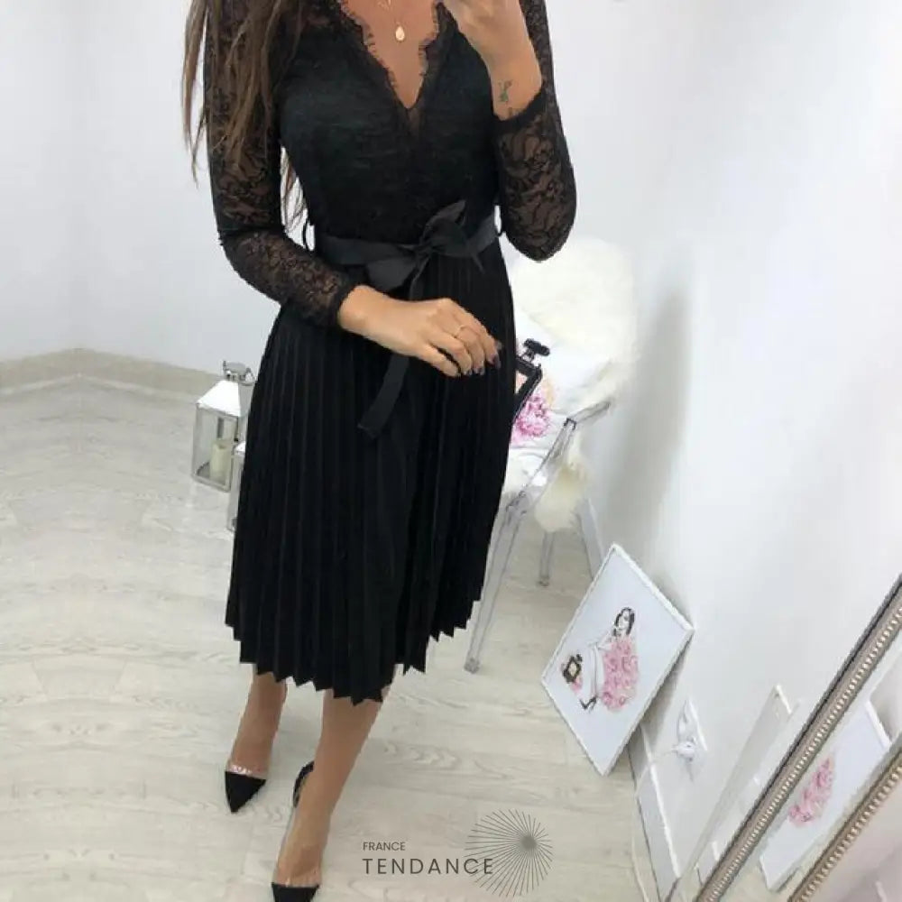 Robe Noire Plissée 2020 | France-Tendance