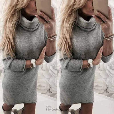 Robe Pull à Longues Manches | France-Tendance