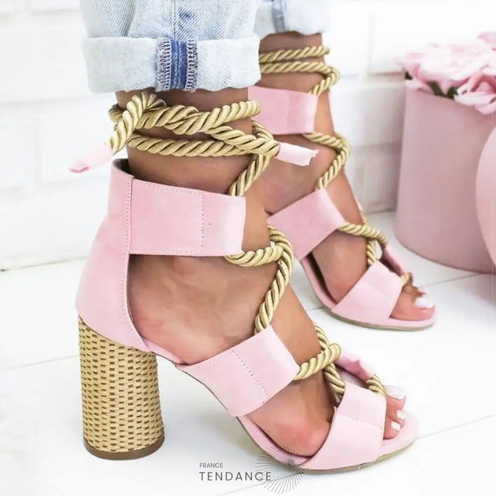 Sandales Colorées Effet Corde | France-Tendance