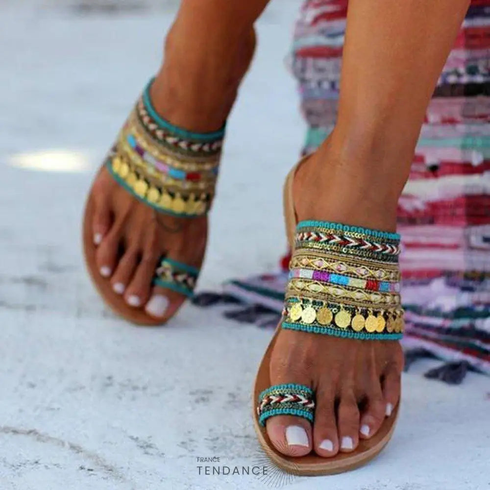 Sandales Bohèmes à Motifs | France-Tendance